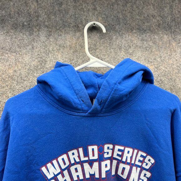 World Series 2016 Hoodie Mens XL Blue Pullover Champions Chicago Cubs Pullover - Picture 8 of 11